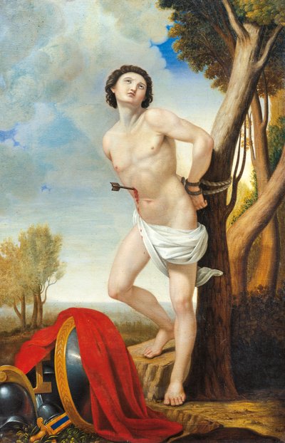 सेंट सेबेस्टियन की शहादत, लुइगी असिओली द्वारा (1817-77), कैनवास पर तेल द्वारा लुइगी असिओलि