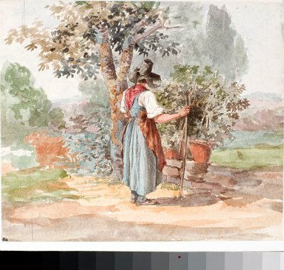 फ्लोरेंस के पास एक देशी लड़की (वाटरकलर, सीए 1825) द्वारा लुइगी गैरीबो