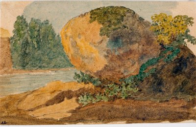 टोरेंट का लैंडस्केप (वाटरकलर, c.1825) द्वारा लुइगी गैरीबो