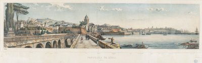 जेनोआ शहर का विहंगम दृश्य द्वारा लुइगी गैरीबो
