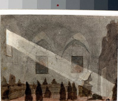 एक मठ का रेफेक्ट्री (वाटरकलर, c.1825) द्वारा लुइगी गैरीबो
