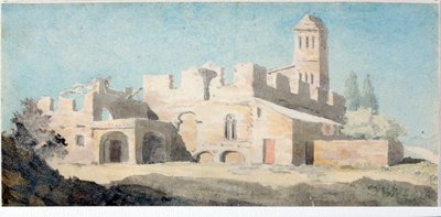 जेनोआ के क्षेत्र में एक मठ के खंडहर (Watercolour) द्वारा लुइगी गैरीबो