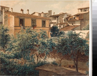 फ्लोरेंस में घरों का दृश्य (वाटरकलर, c.1825) द्वारा लुइगी गैरीबो