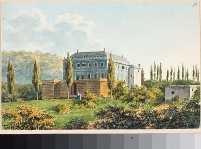 शायद अल्बरो जिले में विला का दृश्य, जेनोआ (वाटरकलर, c.1825) द्वारा लुइगी गैरीबो