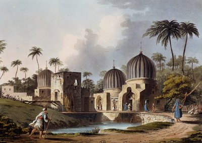 रोसेटा में अरब संतों के मकबरे, उत्कीर्णन, लुइगी मेयर (1755-सीए 1803) द्वारा, मिस्र, फिलिस्तीन और ओटोमन साम्राज्य के अन्य हिस्सों में दृश्यों से द्वारा लुइगी मेयर