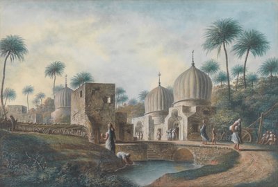 रोसेटा, मिस्र के पड़ोस में देखे जाने वाले महान अरब संतों के मकबरे, ca. 1800. द्वारा लुइगी मेयर