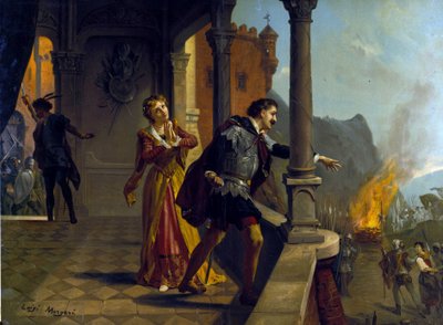 Giuseppe Verdi द्वारा Le Trouvère (il Trovatore)। chromolithographके द्वारा Luigi Morgari द्वारा लुइगी मोर्गारी