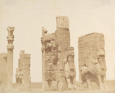 पर्सेपोलिस का प्राचीन प्रवेश द्वार], 1858। द्वारा लुइगी पेस