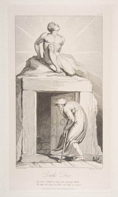 डेथ्स डोर, द ग्रेव से, रॉबर्ट ब्लेयर की एक कविता, 1 मार्च, 1813। द्वारा लुइगी शियावोनेट्टी