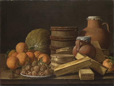 फिर भी जीवन संतरे और अखरोट के साथ, 1772 द्वारा लुइस एगिडियो मेलेंडेज़