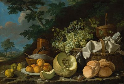 दोपहर का भोजन ला मेरीन्डा, सीए। 1772। द्वारा लुइस एगिडियो मेलेंडेज़
