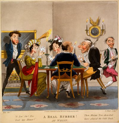 एक असली रबर! व्हिस एट, जॉर्ज हंट द्वारा बनाया गया प्रिंट, 1827 (हाथ से रंग की नक्काशी) द्वारा एम। एगर्टन