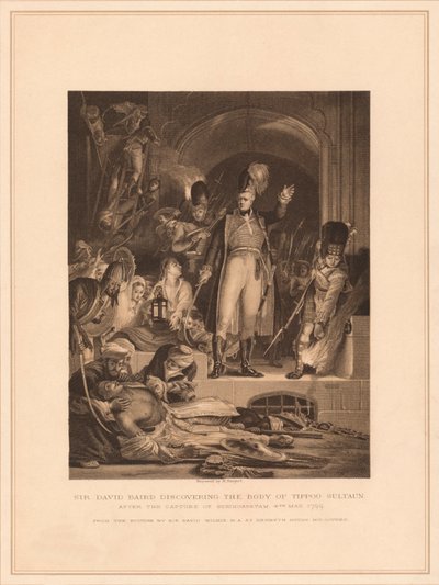 'सर डेविड बेयर्ड टीपू सुल्तान के शरीर की खोज', 1799 1878 द्वारा एम नाराज