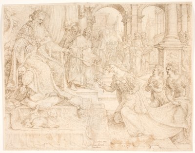 क्षयर्ष से पहले एस्तेर द्वारा Maarten van Heemskerck