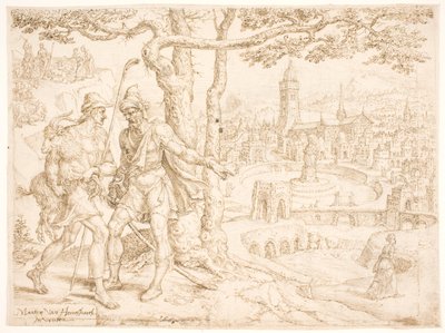 यहूदा ने अदुल्लामी हीरा के द्वारा बालक तामार को भेजा द्वारा Maarten van Heemskerck