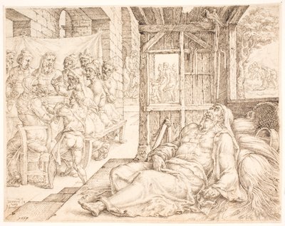 टोबिट का अंधापन द्वारा Maarten van Heemskerck