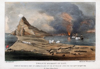 फुट की बारहवीं रेजिमेंट, जिब्राल्टर का उत्तरी भाग, 13 और 14 सितंबर 1782 द्वारा मैडली