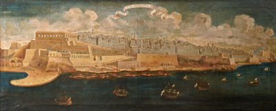 पूर्व से 1680 में माल्टा शहर की संभावना द्वारा Maltese School