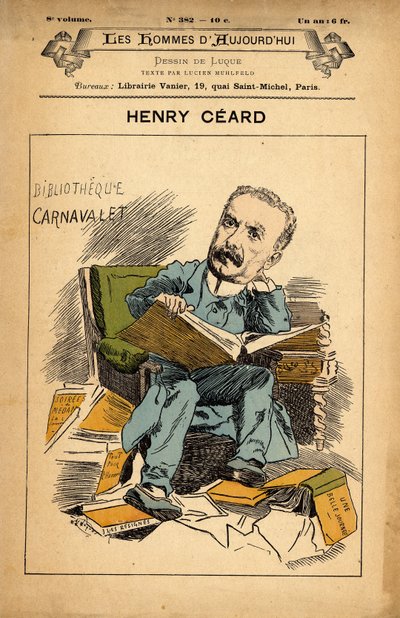 द मेन ऑफ टुडे का कवर, नंबर 382, मैनुअल लुक द्वारा चित्रण (1854-1919): कार्नावलेट - सेर्ड हेनरी (1851-1924) द्वारा मैनुअल ल्यूक