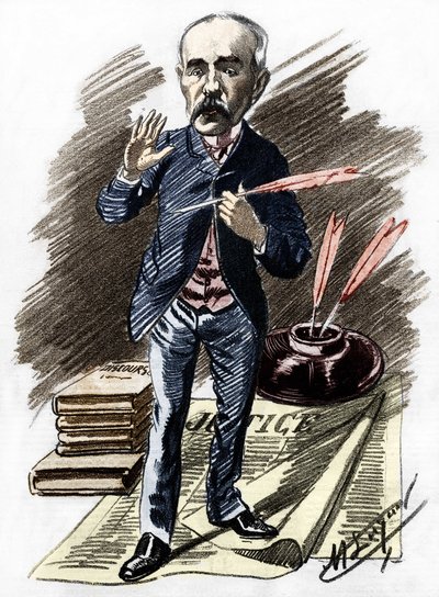जॉर्जेस क्लेमेंसौ (1841-1929), फ्रांसीसी राजनीतिज्ञ। द्वारा मैनुअल ल्यूक