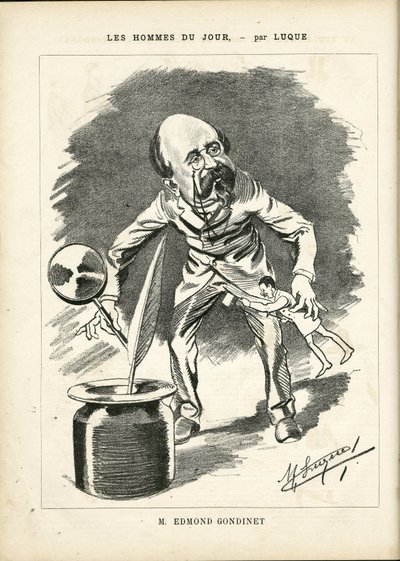 ला कैरिकेचर (1880) में मैनुअल ल्यूक (1854-1919) का चित्रण द्वारा मैनुअल ल्यूक