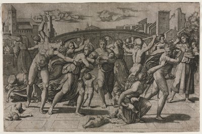 देवदारु के बिना नरसंहार के नरसंहार, ca. 1513-1515। द्वारा मार्केंटोनियो रायमोंडी
