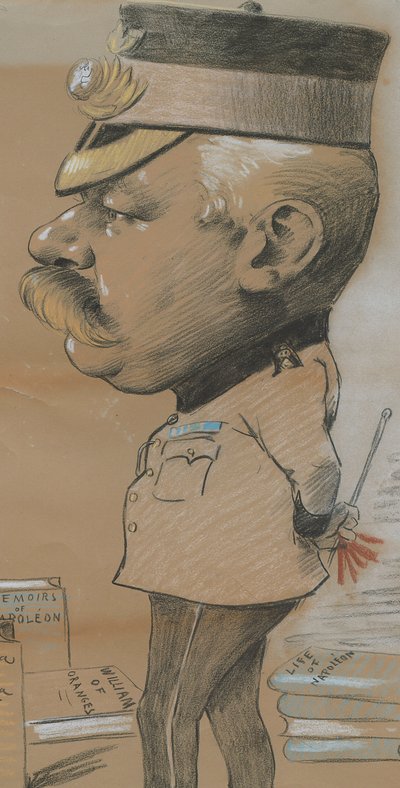 रॉयल मरीन लाइट इन्फैन्ट्री, 1893 के अज्ञात लेफ्टिनेंट कर्नल की कैरिकेचर (कागज पर रंगीन चाक) द्वारा मार्सेल पिच