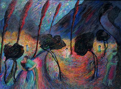 प्यार का भंवर, सी। 1917. द्वारा Marianne von Werefkin