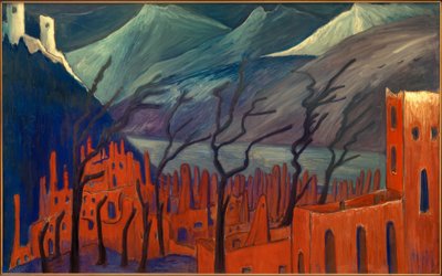 एम। वी। वेरेफकिन, रेड सिटी  पेंटिंग, 1909 द्वारा Marianne von Werefkin