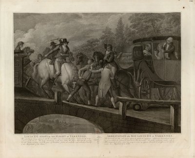 22 जून, 1791, 1796 को वेरेन्स में लुई सोलहवें और उनके परिवार की गिरफ्तारी। द्वारा मारियानो बोविक