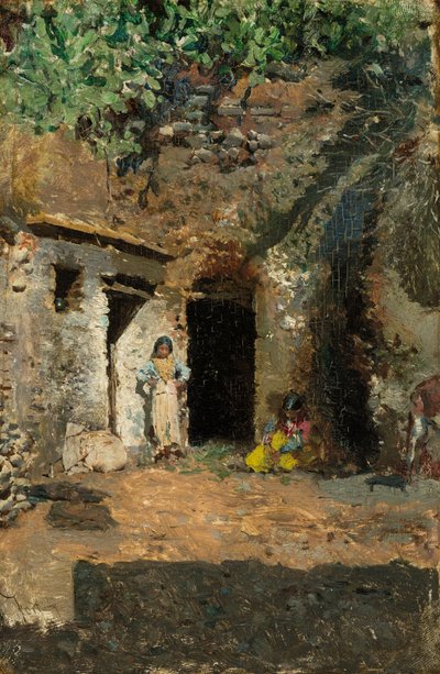 जिप्सी गुफाएं, ग्रेनेडा, सी। 1871. द्वारा मारियानो जोस मारिया बर्नार्डो फ़ोर्टूनी वाई कार्बो