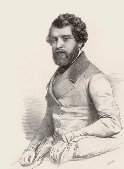 संगीतकार फेडेरिको रिक्की का चित्र 1809-1877, 1844। द्वारा मेरी अलेक्जेंड्रे मेंट अलोपे