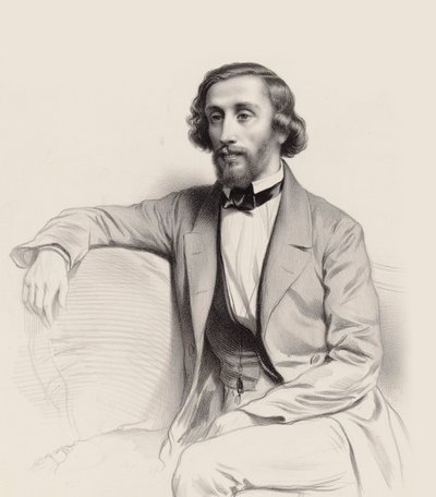पियानोवादक और संगीतकार जूलियस शुलहॉफ का चित्र 1825-1898, 1854। द्वारा मेरी अलेक्जेंड्रे मेंट अलोपे