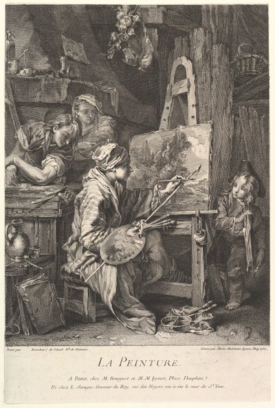 पेंटिंग, 1752। द्वारा मैरी मेडेलीन इगोनेट