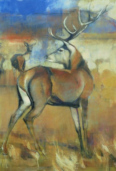रेड स्टैग, गैदरिंग डीयर से विस्तार, 1998 मिक्स मीडिया और कोलाज 117689 के पेपर विस्तार पर द्वारा मार्क एडलिंगटन