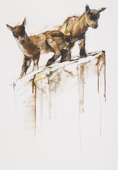 रॉक प्ले, 2005 (कागज पर चारकोल पूर्ववत) द्वारा मार्क एडलिंगटन