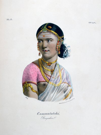 महिला डांसर बयाडेरे, 1828 द्वारा मारलेट एट सी