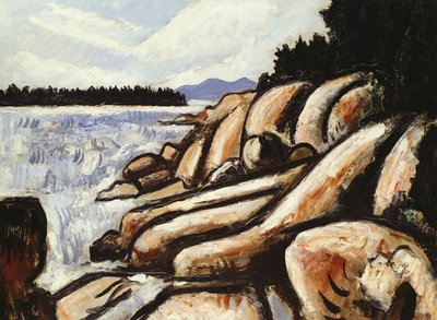 सिटी पॉइंट, विन्हेलवन, 1937-38 (अकादमी बोर्ड पर तेल) द्वारा मार्सडेन हार्टले