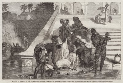 रॉयल अकादमी की प्रदर्शनी से गंगा के तट पर एक दृश्य द्वारा मार्शल क्लैक्सटन