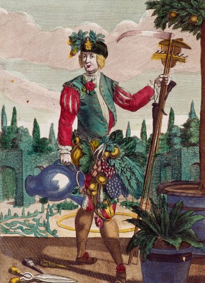 माली, मार्टिन एंगेलब्रेच (1684-1756), जर्मनी द्वारा असेम्बलेज डेस नोव्यू मैनुवरीज हैबिल्स से उत्कीर्णन द्वारा मार्टिन एंजेलब्रेट