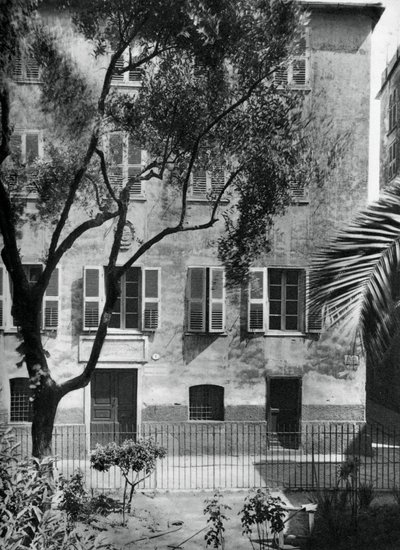 वह घर जहाँ नेपोलियन का जन्म हुआ था, अजाशियो, कोर्सिका, 1937। द्वारा मार्टिन हर्लिमैन