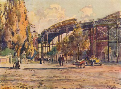 एलिवेटेड रेलवे, न्यूयॉर्क, 1916 द्वारा मार्टिन लुईस