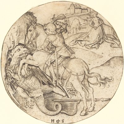 सेंट जॉर्ज और ड्रैगन द्वारा Martin Schongauer