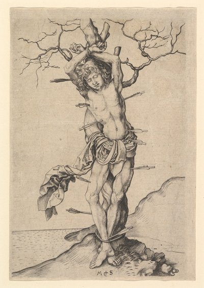 सेंट सेबेस्टियन, सीए। 1435-1491। द्वारा मार्टिन शॉन्गॉउर