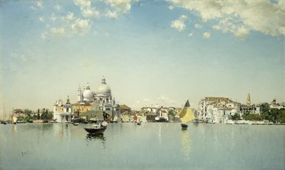 सांता मारिया डेला सैल्यूट की ओर देख रहे वेनिस का एक दृश्य, द्वारा मार्टिन रिको और ओर्टेगा