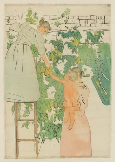 फल इकट्ठा करना, सी। 1893. द्वारा मैरी कसाट