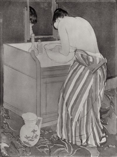 ला टॉयलेट, 1891 (कागज पर ड्रायपॉइंट और परिचित) द्वारा मैरी कसाट