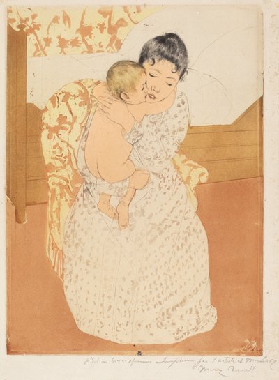 मातृ दुलार, 1890-1891। द्वारा मैरी कसाट