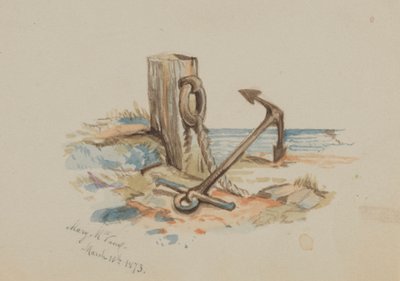 अनटाइटल्ड मूरिंग एंड एंकर, 1873। द्वारा मैरी वॉक्स वालकॉट