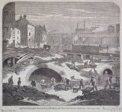 ब्लैकफ्रायर्स ब्रिज, लंदन, 1863 द्वारा मेसन जैक्सन